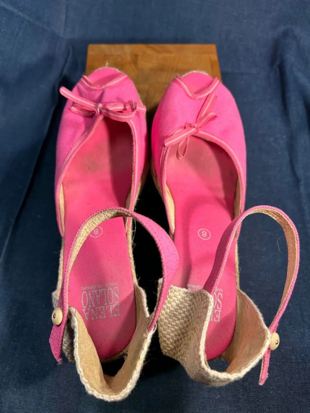 Elena Solano espadrilles wedge made in Spain peep toe